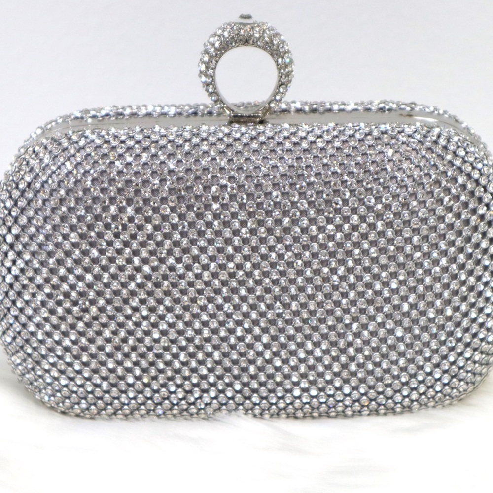 Rhinestone “bling” finger clutch
